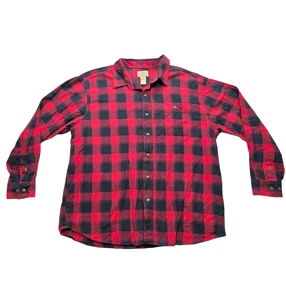 Blue Mountain Buffalo Plaid Flannel XL Red‎ Black Lumberjack